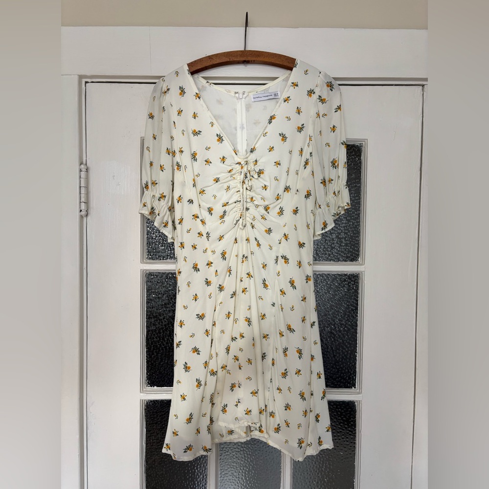 Faithfull the Brand Cream Floral Midi Dress